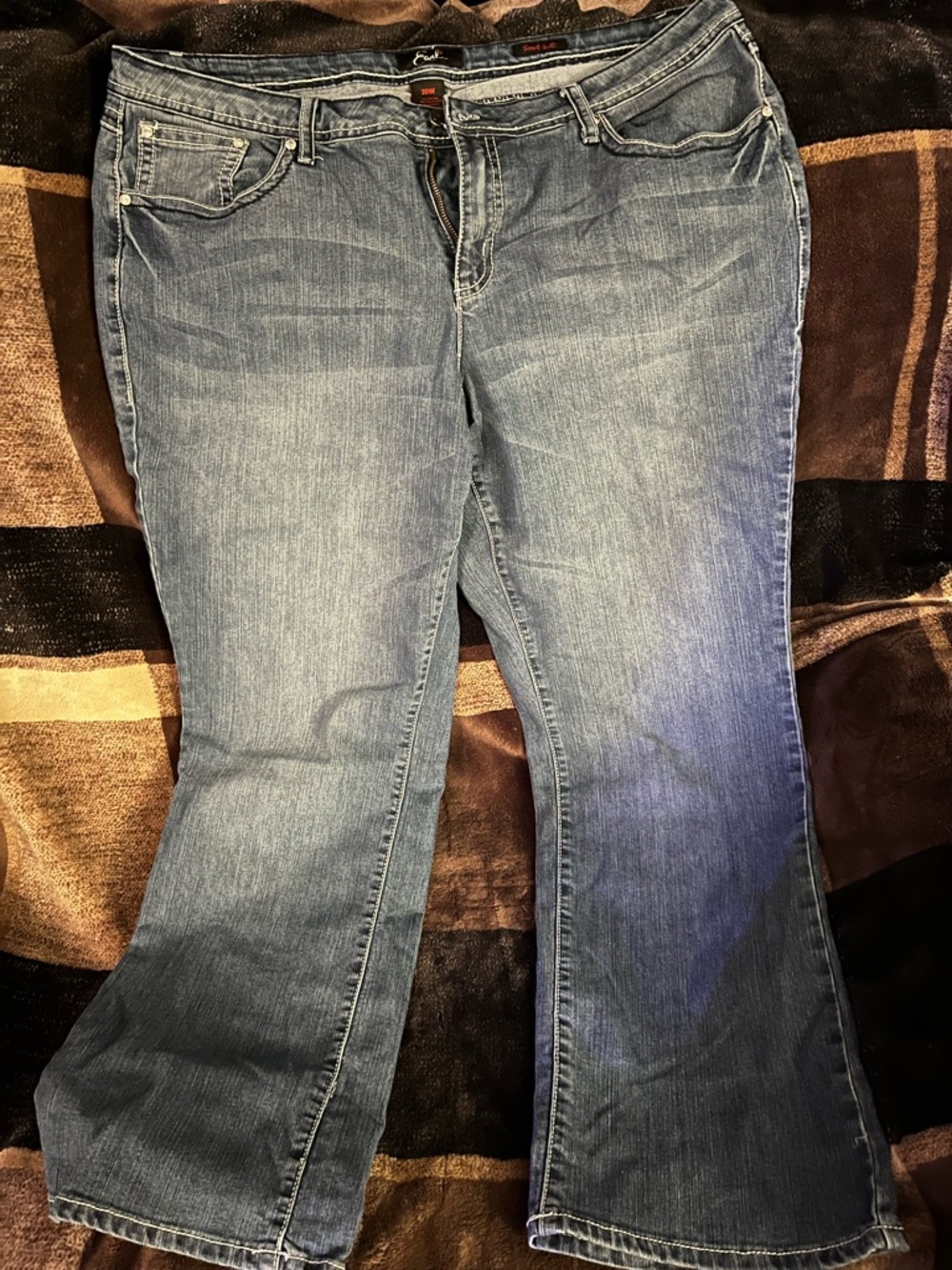 Earl Jeans Light Blue Flare Wide-Leg Jeans
